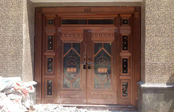 玻璃工艺铜门3