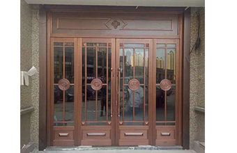 玻璃工艺铜门5